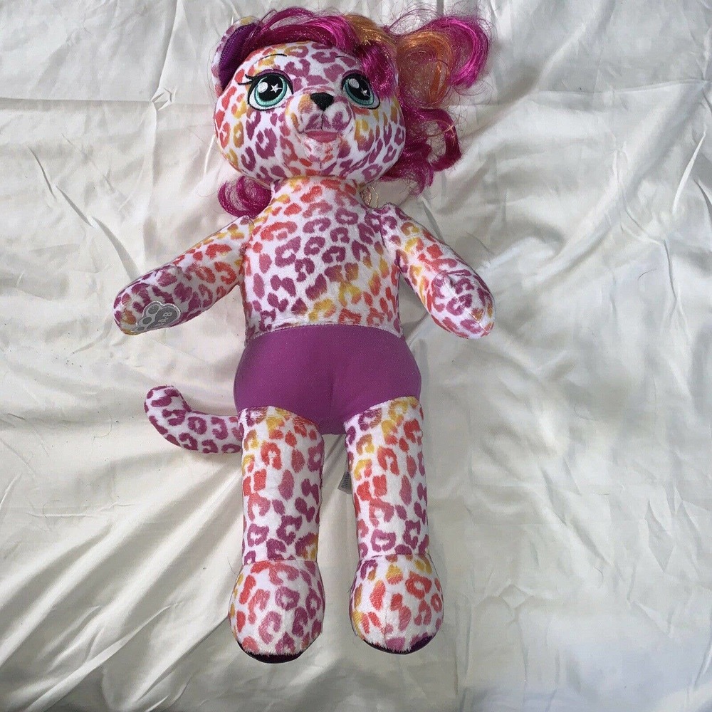 Honey Girl HG Build A Bear “Keely” Rainbow Leopard Stuffed Animal Collectible